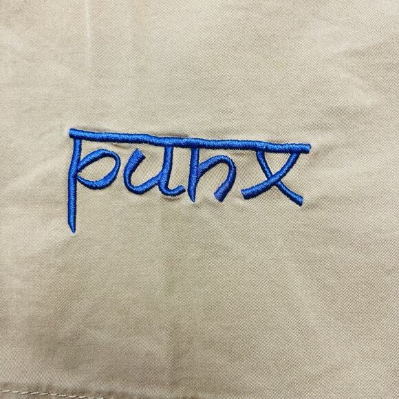 Levis XX Chino Shorts Punk Logos Mens 36 Tan 7Seconds Punx Hardcore Rock Stretch - Picture 7 of 11